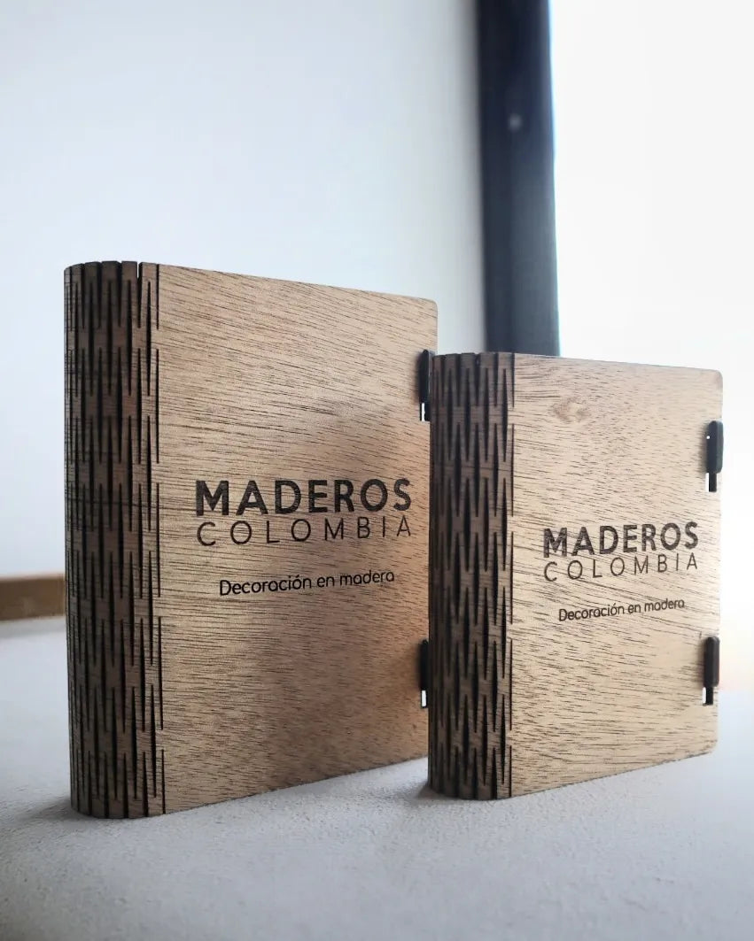 dos tamaños de caja en madera