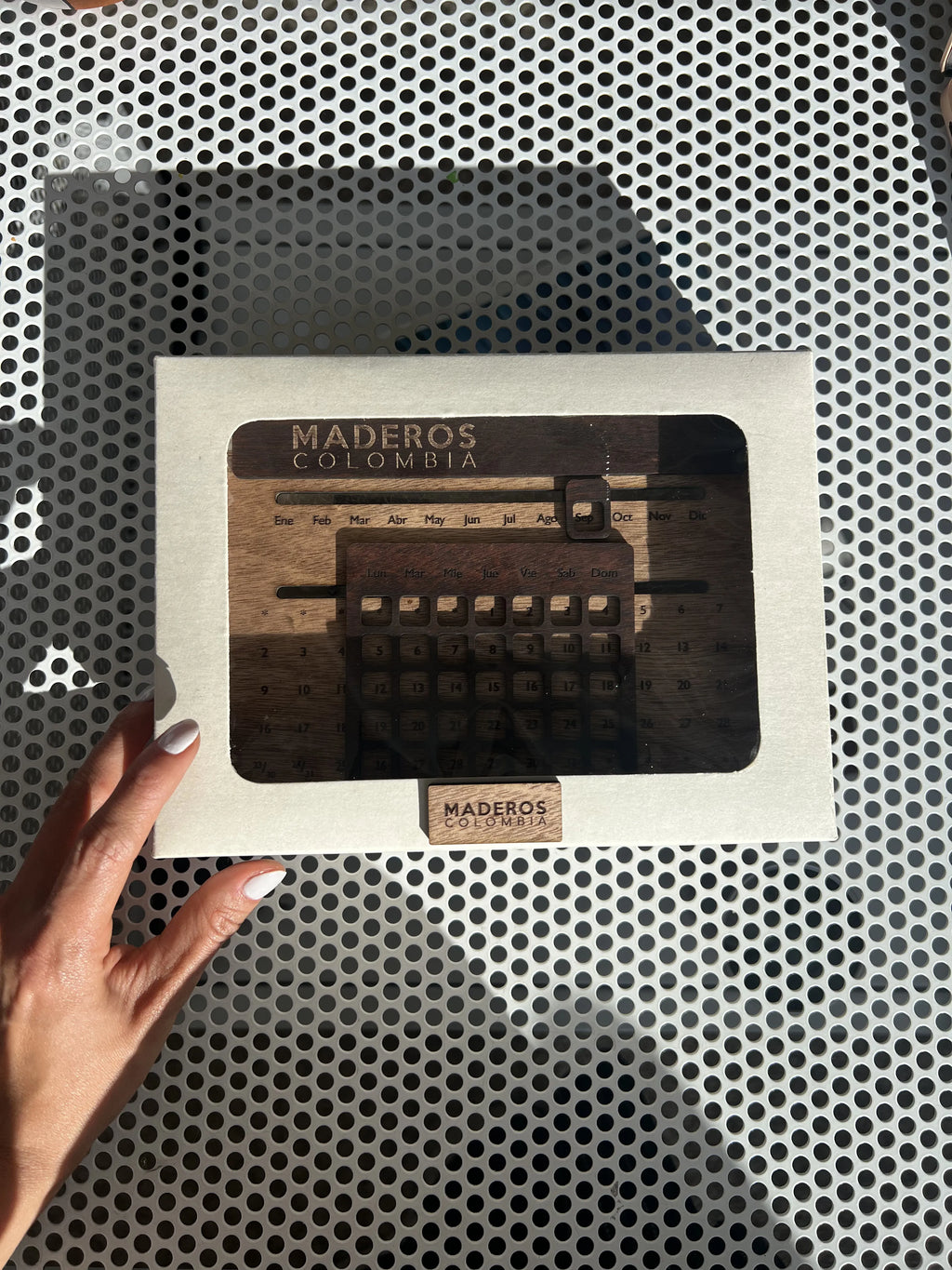 calendario en caja de regalo marcado