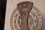 acercamiento del calendario perpetuo en el dia, mes y numero