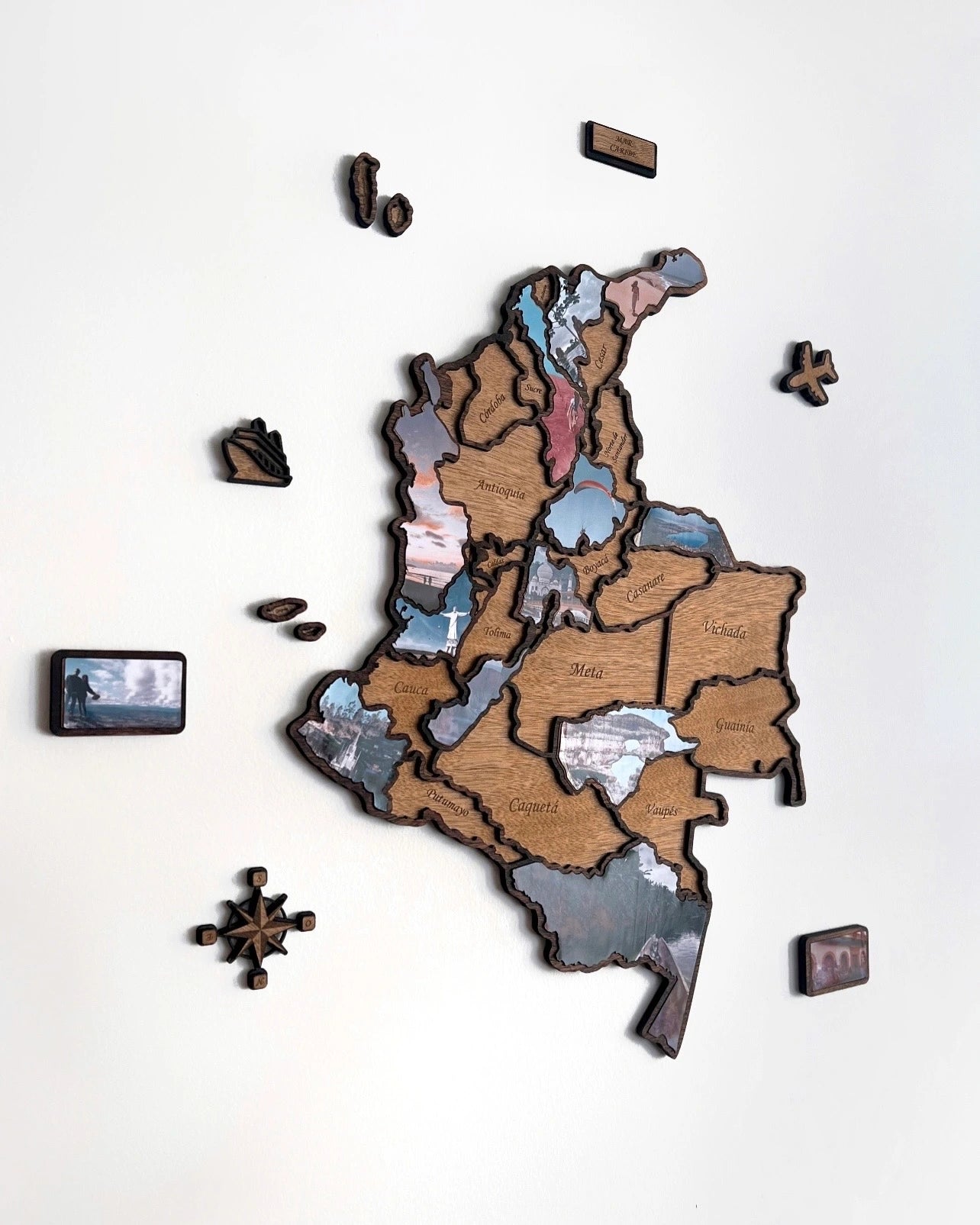Mapa colombia para agregar fotos de viaje