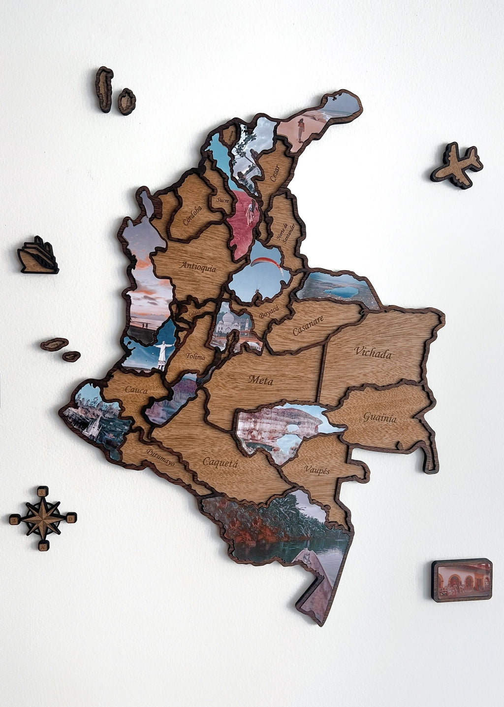 Mapa Colombia por regiones geografico 