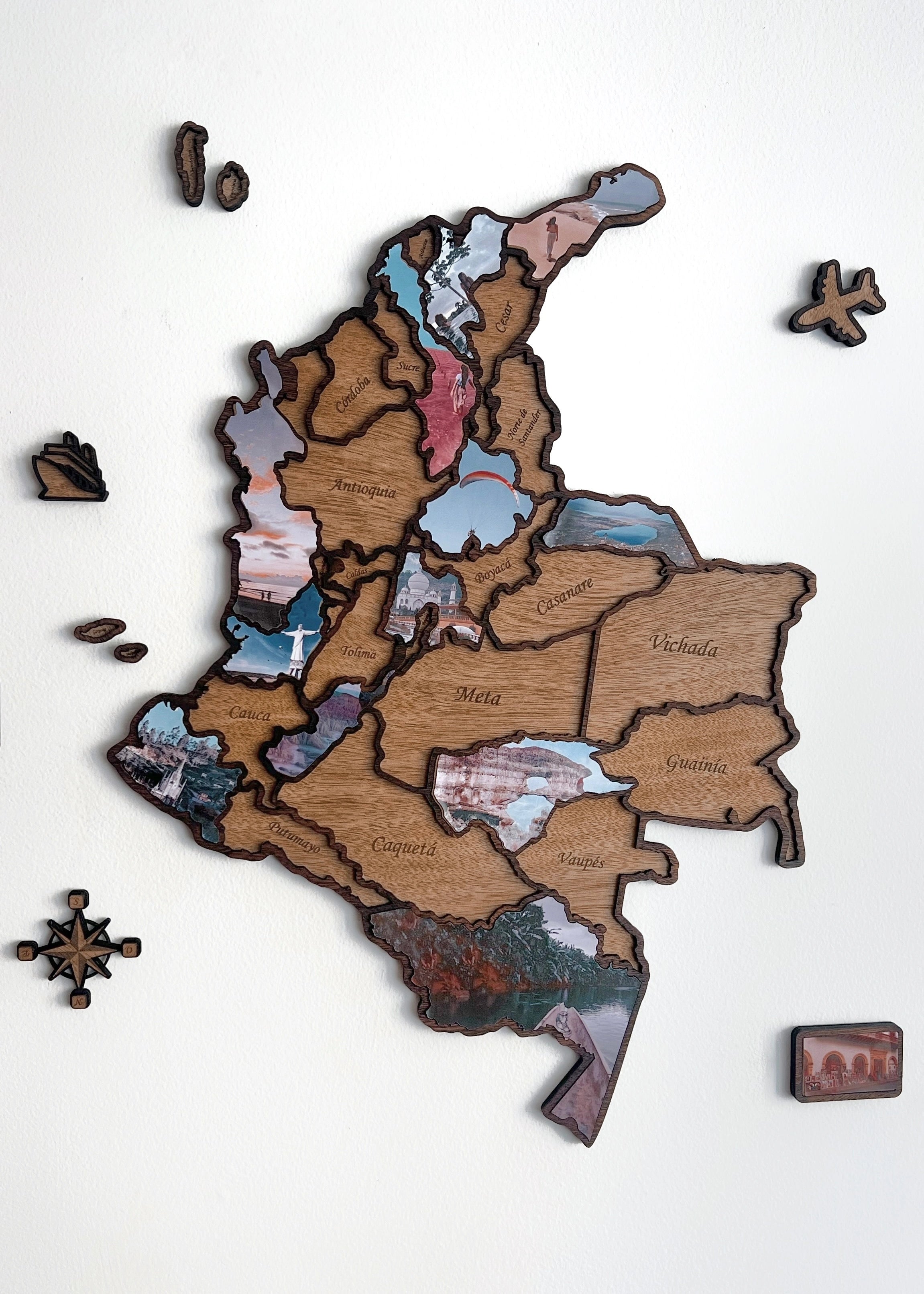 Mapa Colombia por regiones geografico 