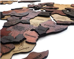 Detalle mapa en madera de africa