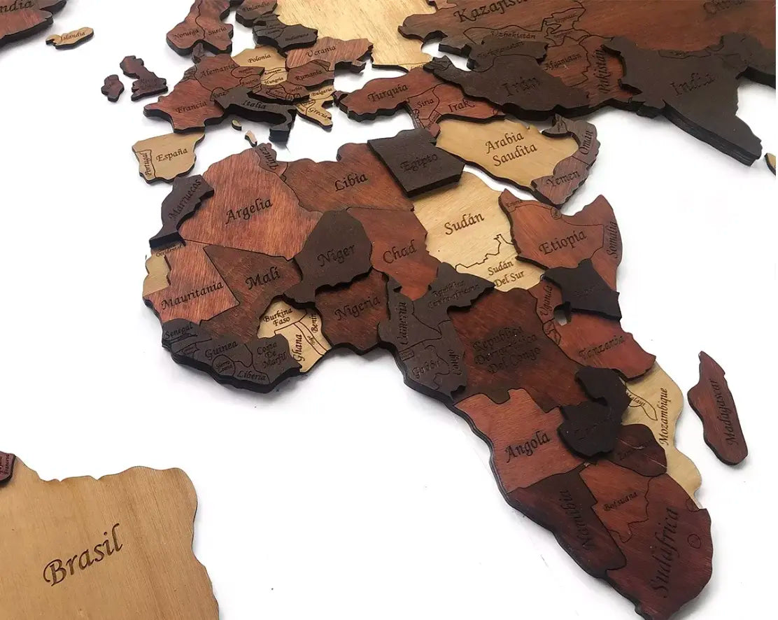 mapa del mundo la parte de africa en relieve