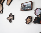 marco de foto para mapa en madera